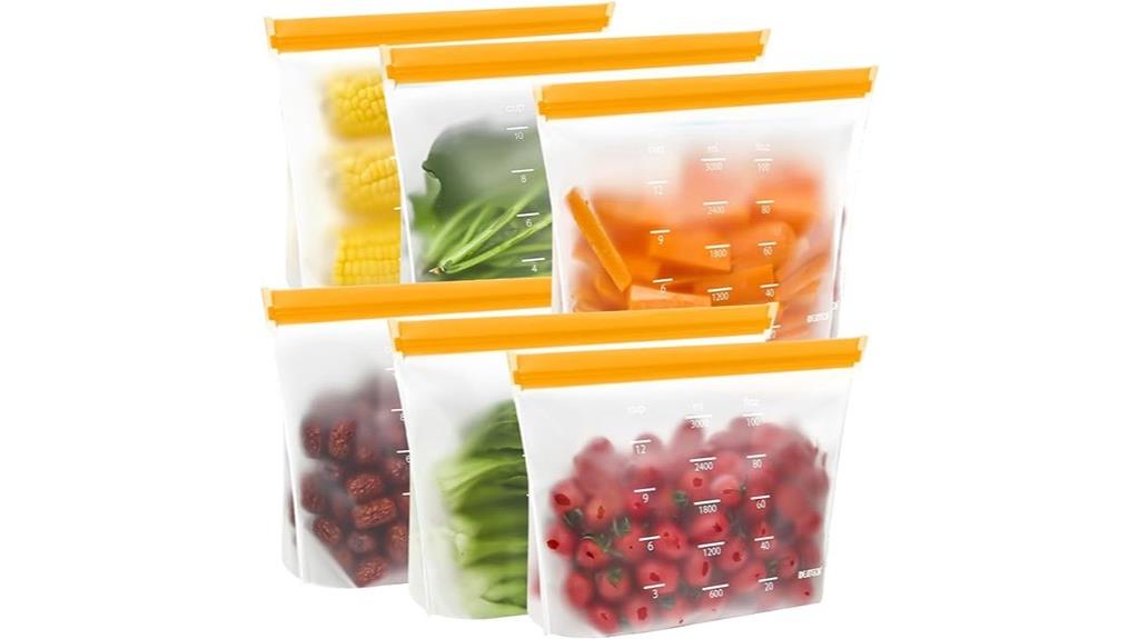 six pack gallon freezer bags