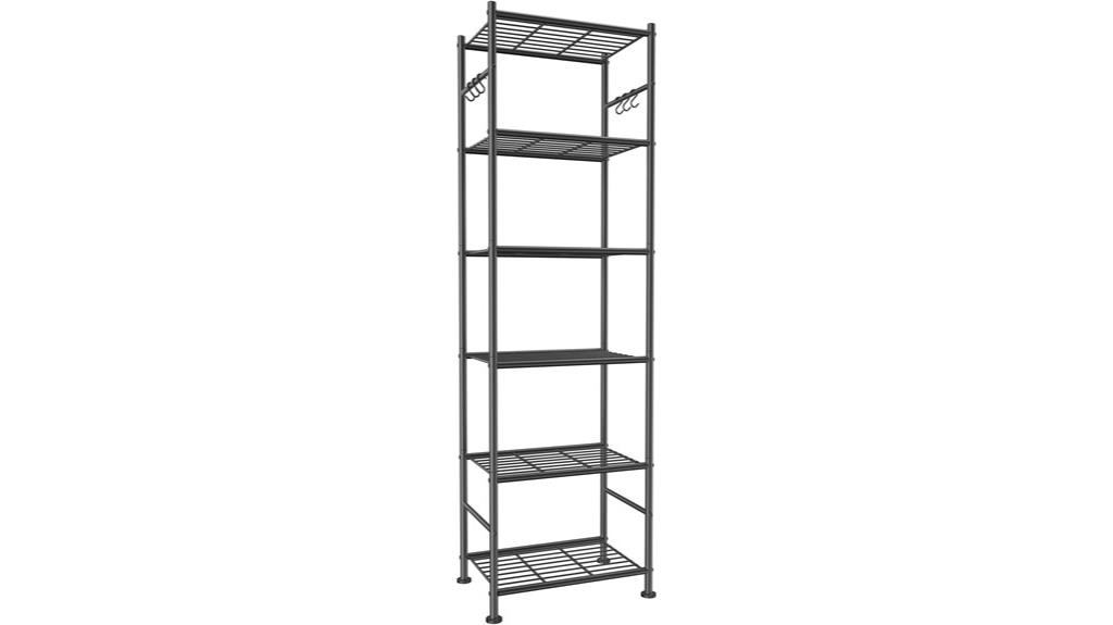 six tier storage organizer