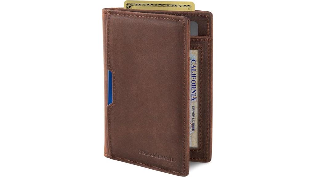 slim leather rfid wallet