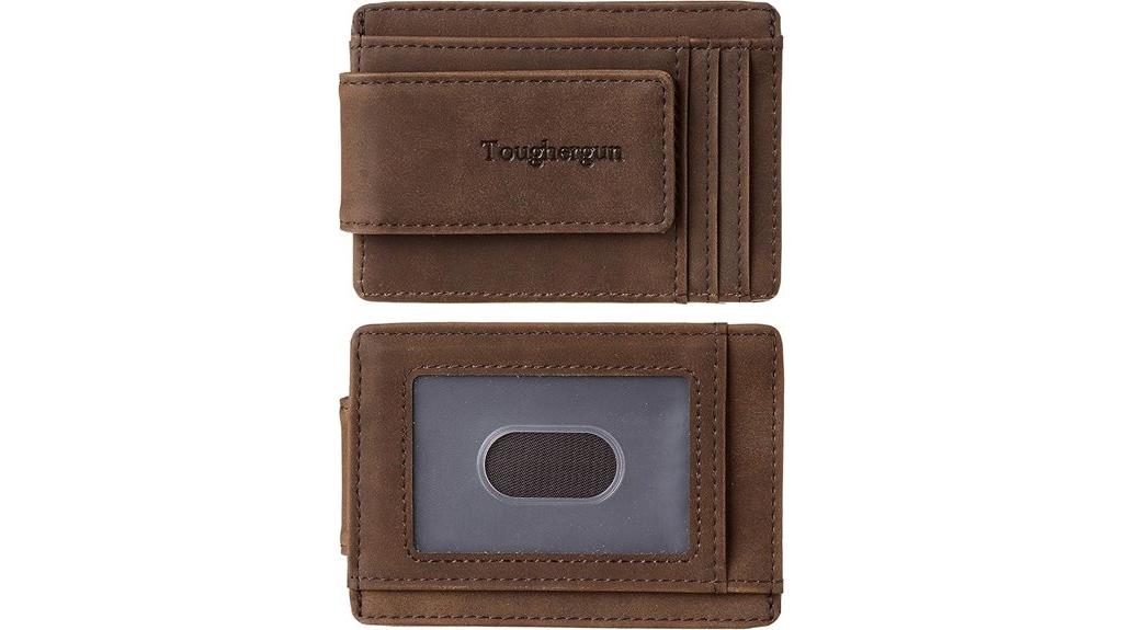 slim leather wallet with rfid