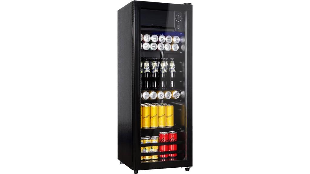 small glass door fridge
