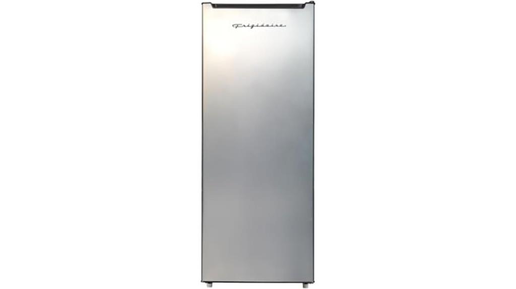 small platinum upright freezer