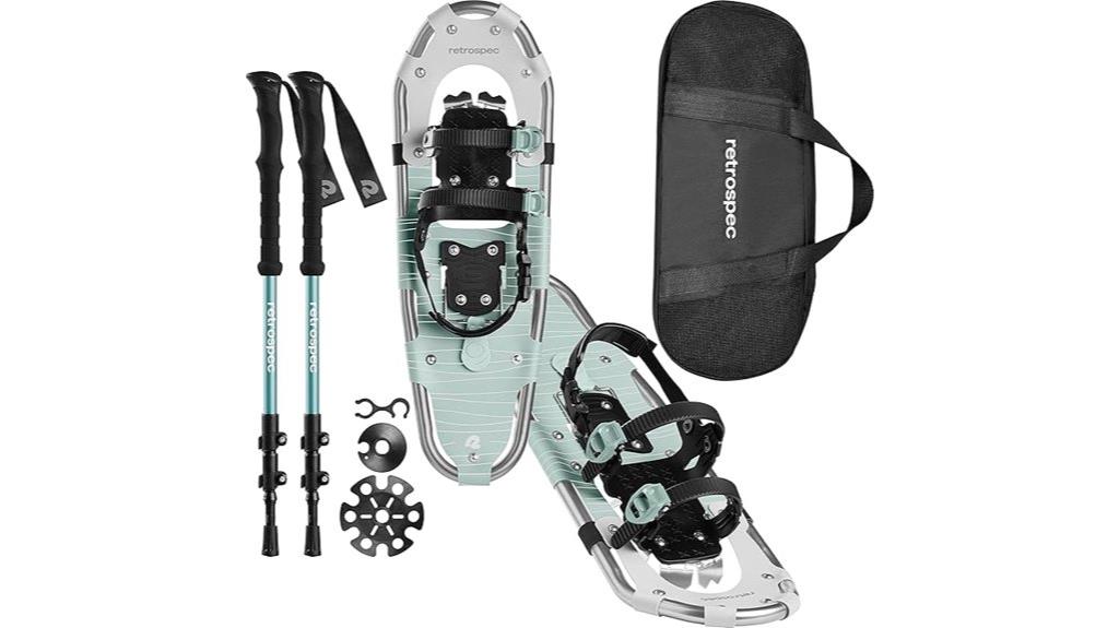 snowshoes and trekking poles bundle