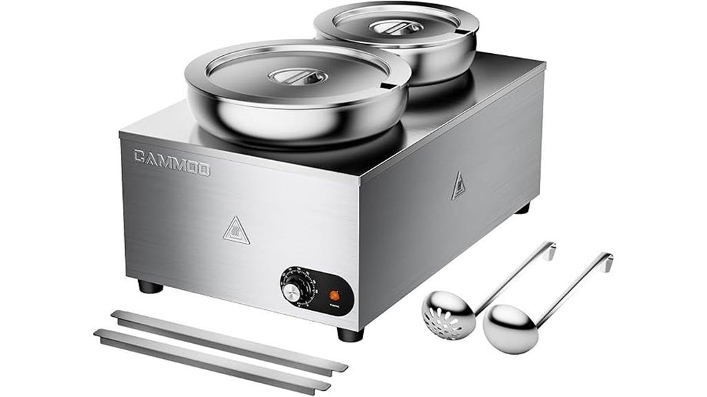 stainless steel 1200w warmer