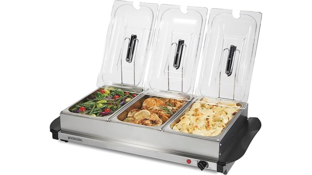 stainless steel buffet set