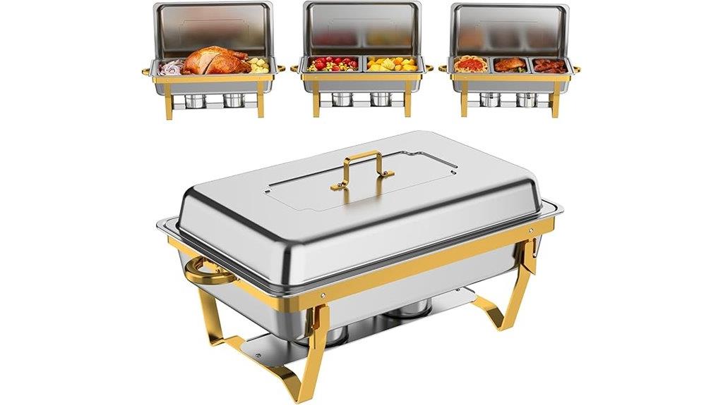 stainless steel buffet set