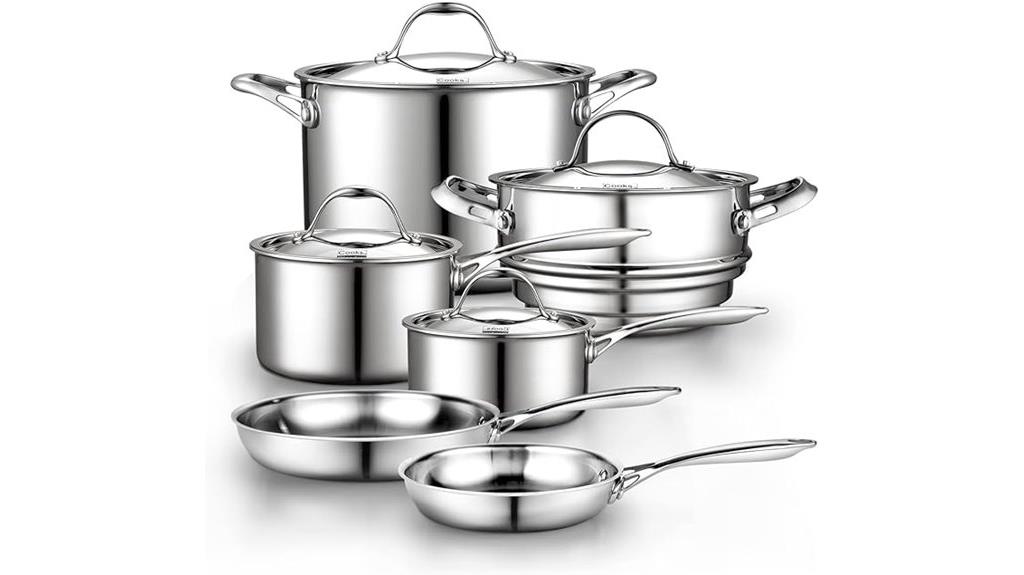 stainless steel cookware set