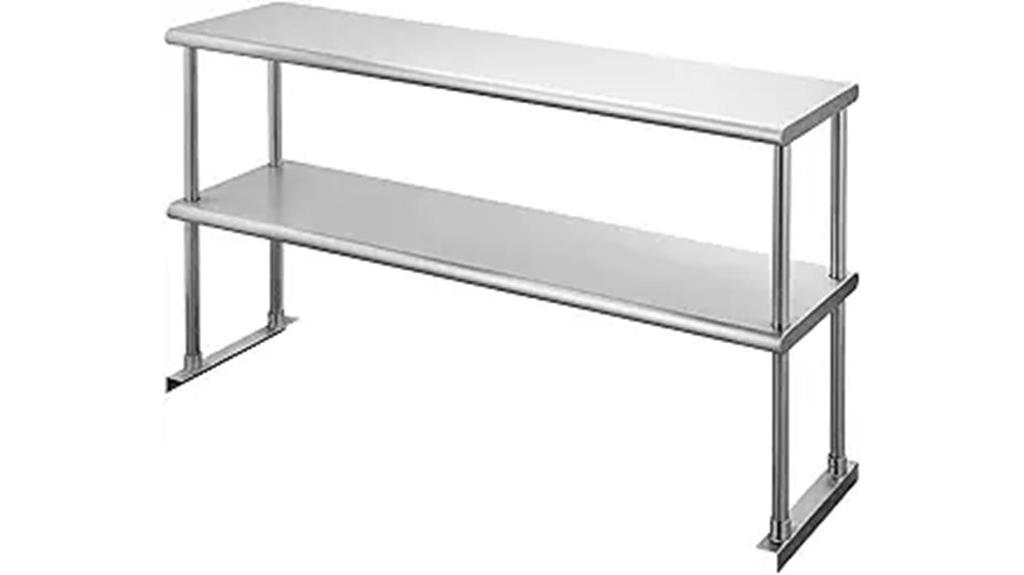 stainless steel double shelf