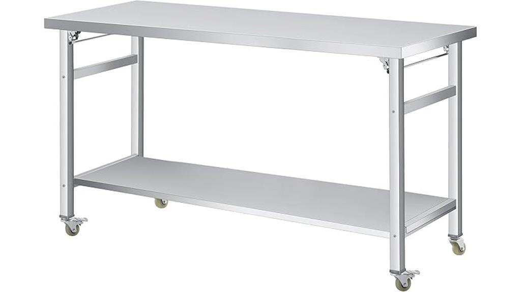 stainless steel folding table