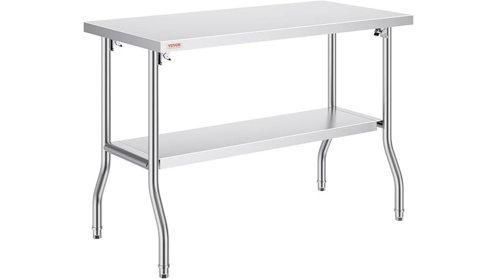 stainless steel folding worktable
