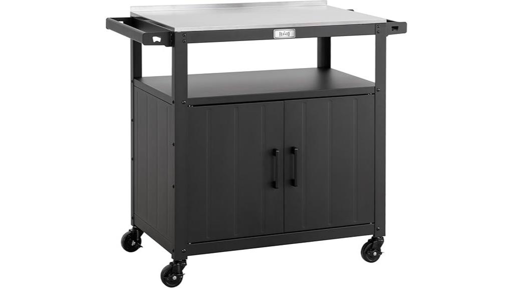 stainless steel grill cart
