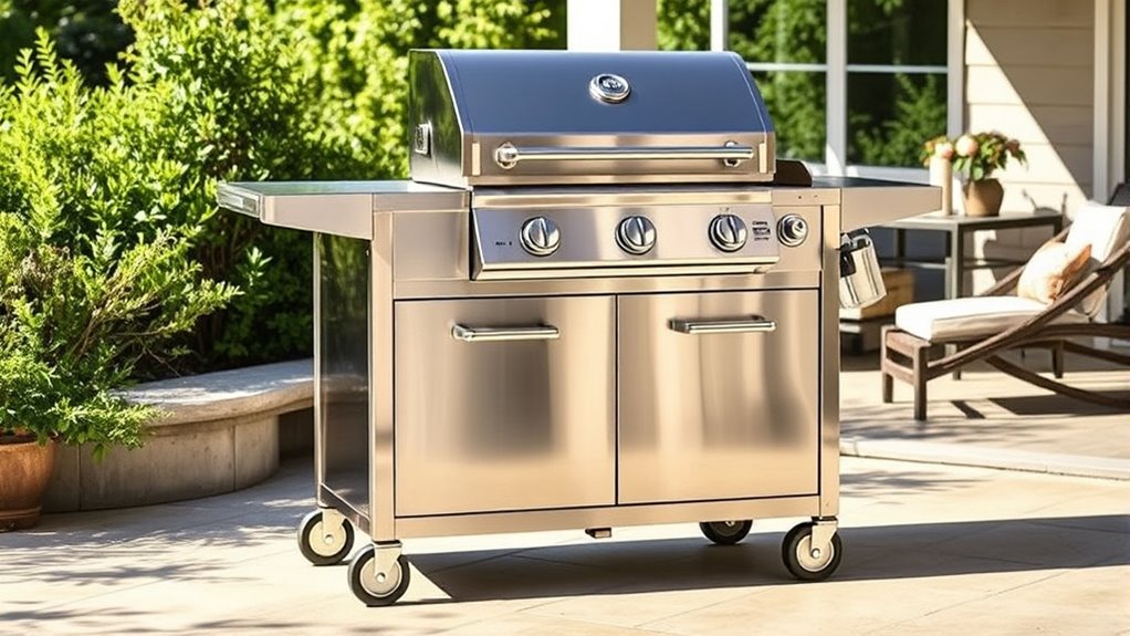 stainless steel grill features