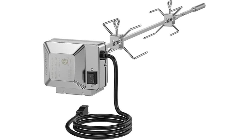 stainless steel grill rotisserie