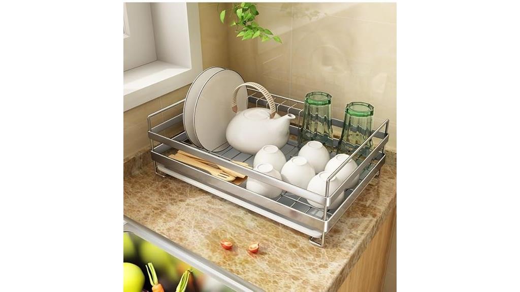 stainless steel kitchen dish rack
