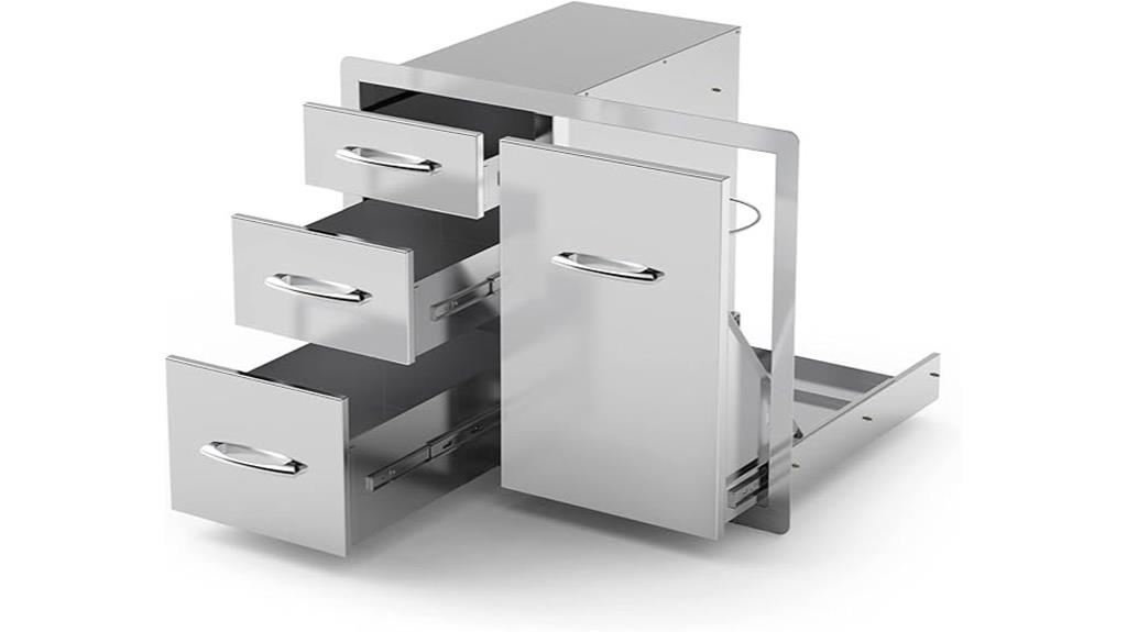 stainless steel outdoor kitchen