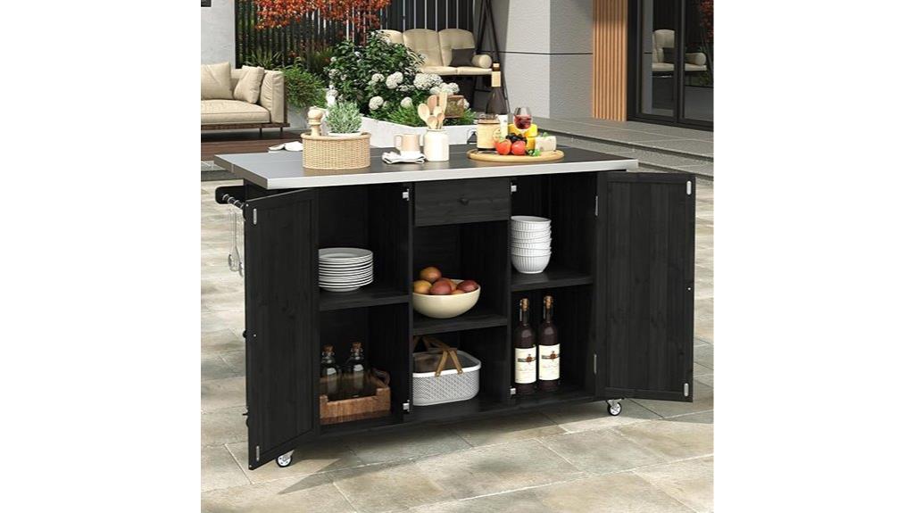 stainless steel outdoor kitchen