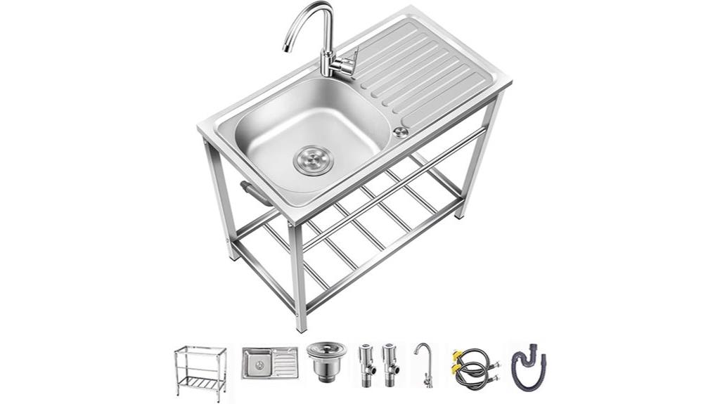 stainless steel outdoor utility sink