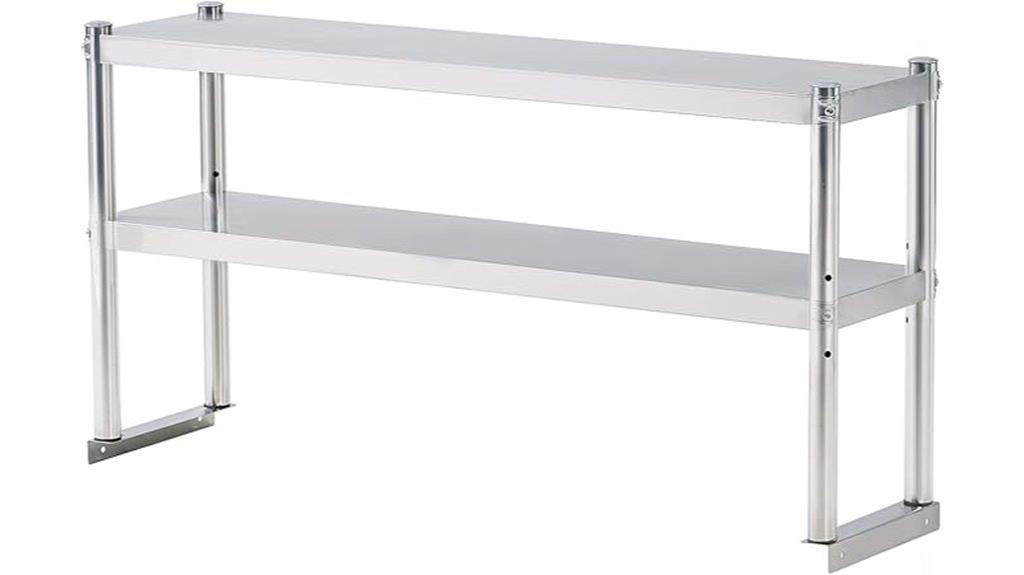 stainless steel overshelf