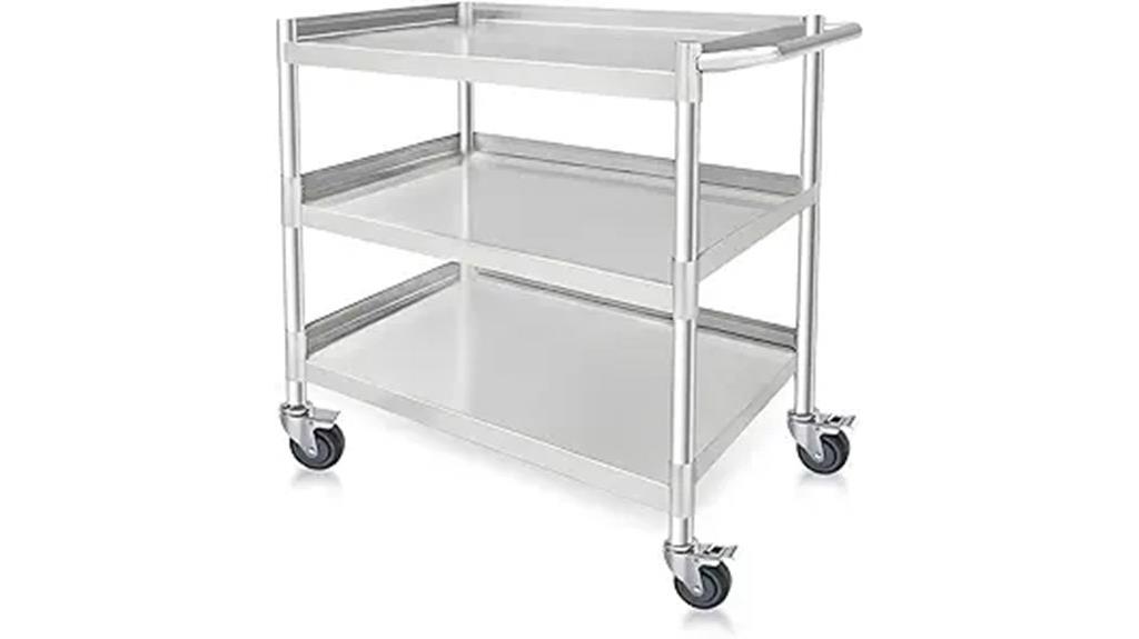 stainless steel rolling cart