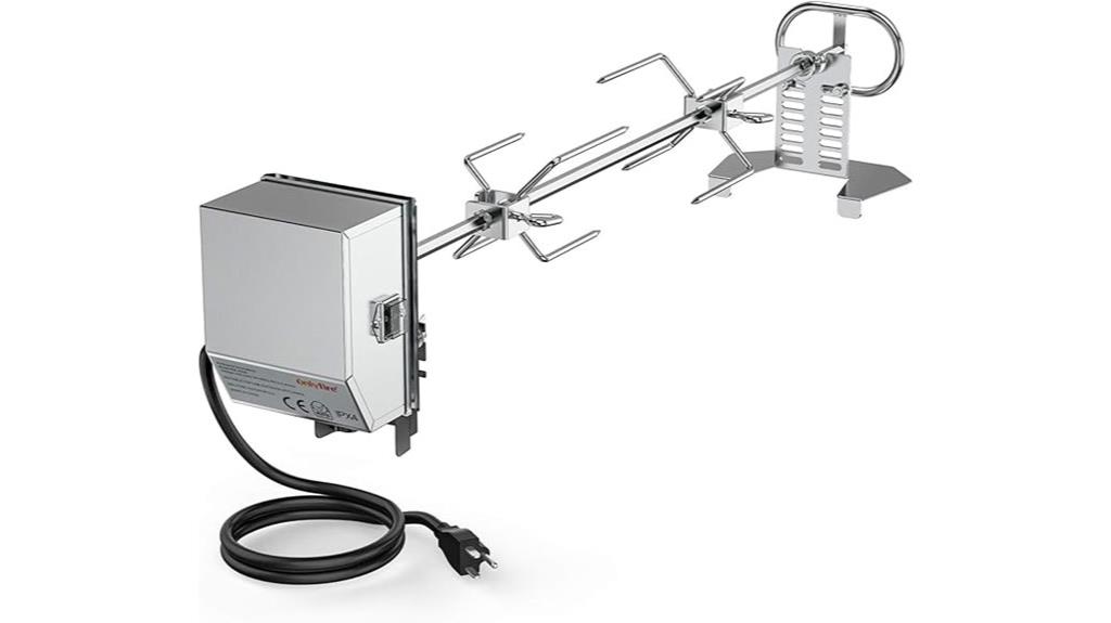 stainless steel rotisserie kit