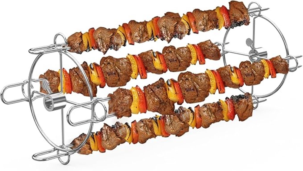 stainless steel rotisserie skewers