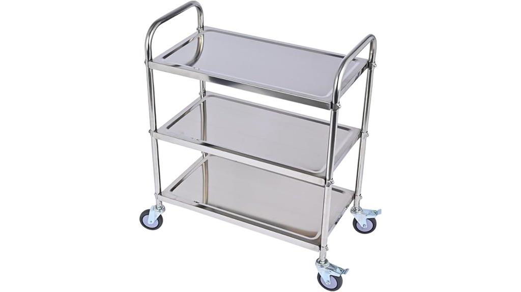 stainless steel shelving cart