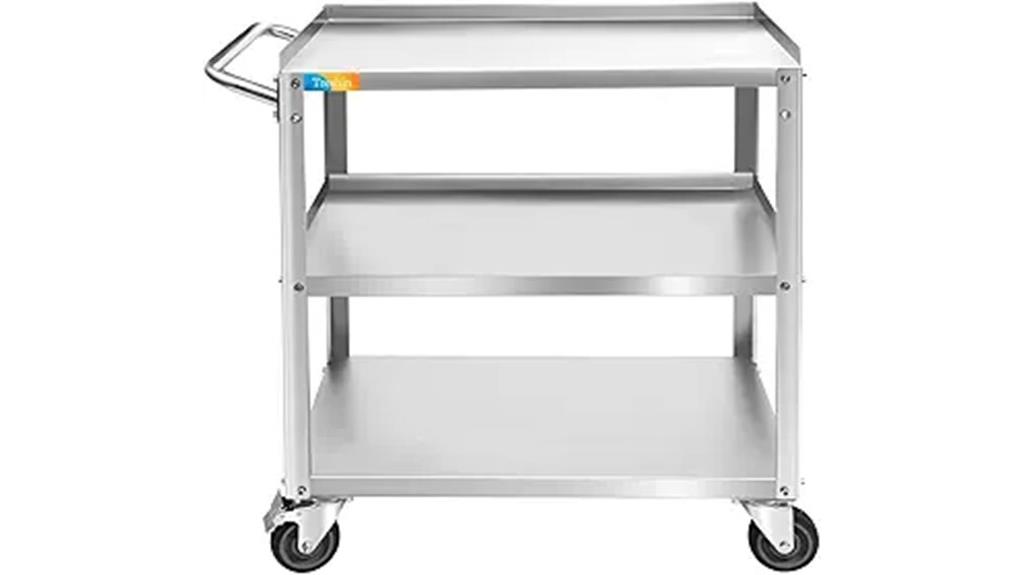 stainless steel tiers cart