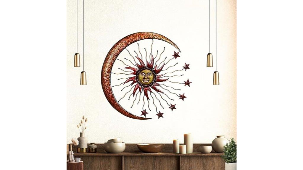 sun moon stars metal art