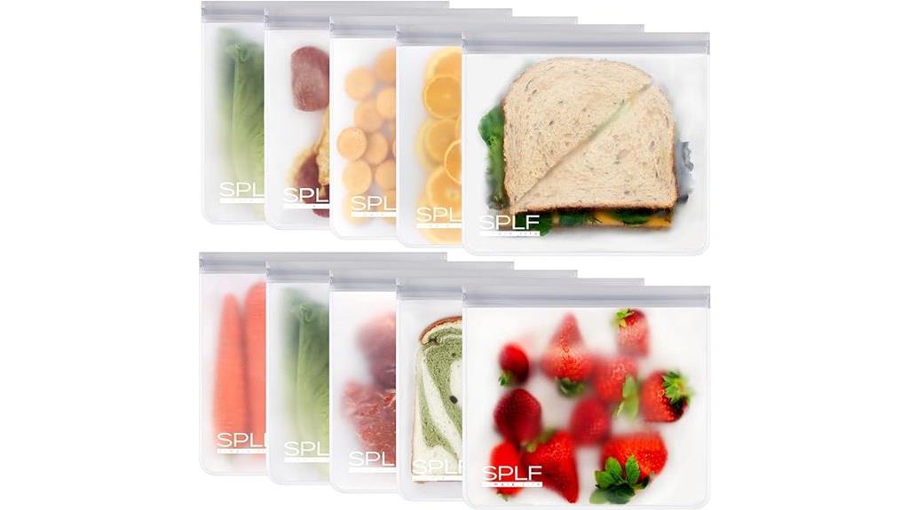 ten reusable sandwich bags