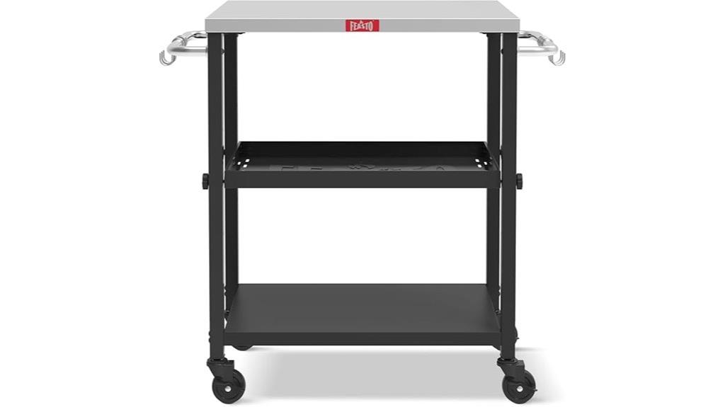 three shelf stainless grill