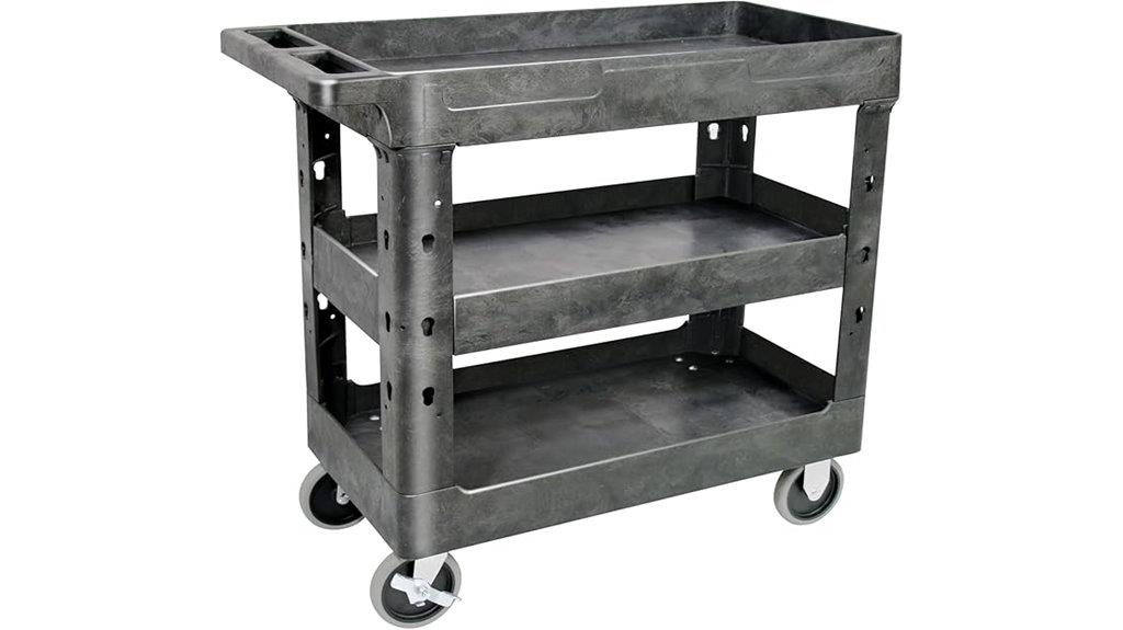 three tier rolling storage cart