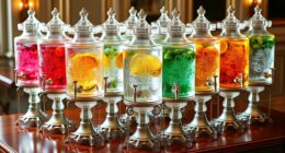 top glass dispenser sets