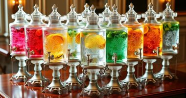 top glass dispenser sets