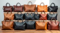 top leather work totes