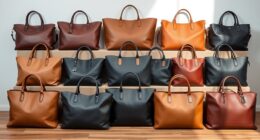 top leather work totes