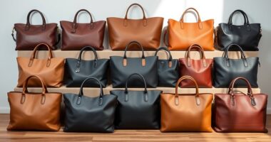 top leather work totes