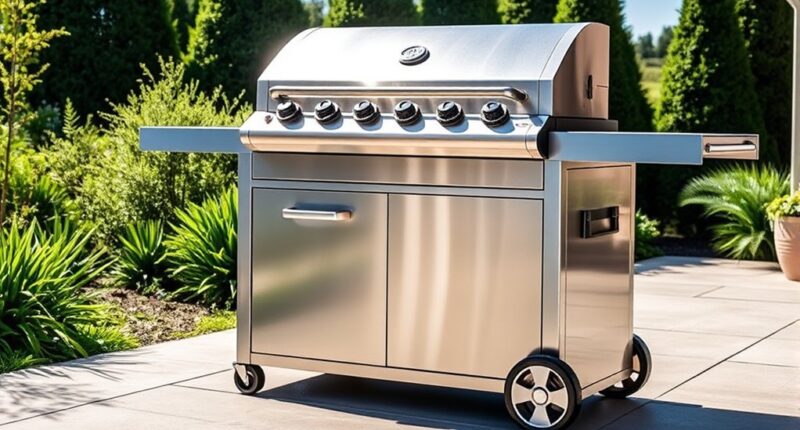 top stainless steel grill carts