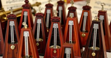 top wooden mechanical metronomes