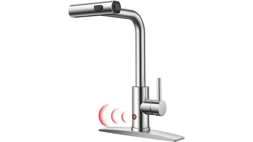 touchless kitchen faucet with spray