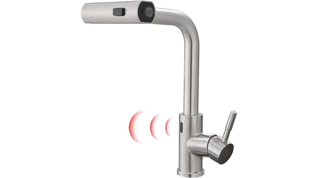 touchless pull down kitchen faucet