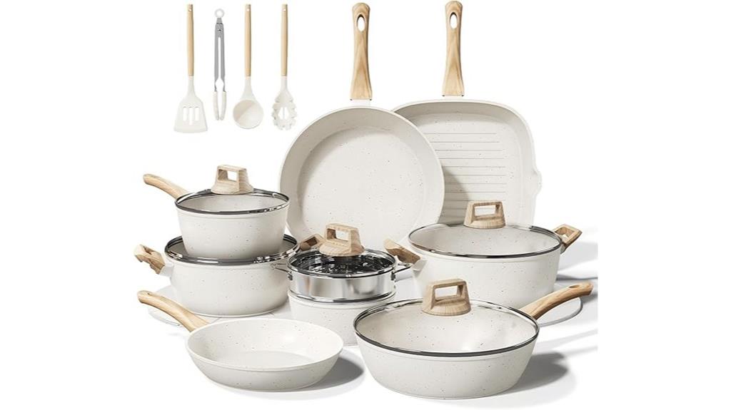 twenty four ceramic cookware pieces