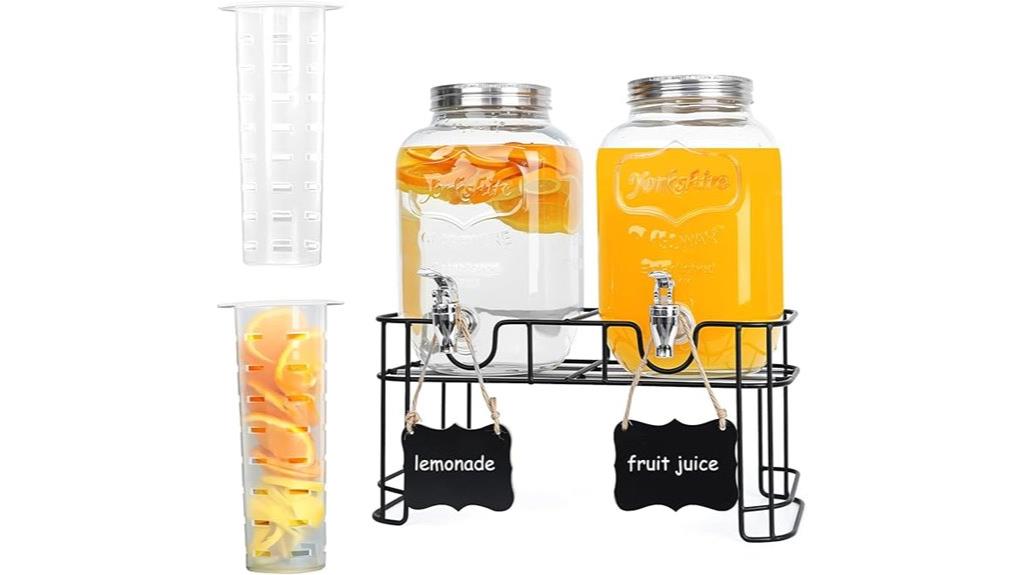 two gallon glass dispensers