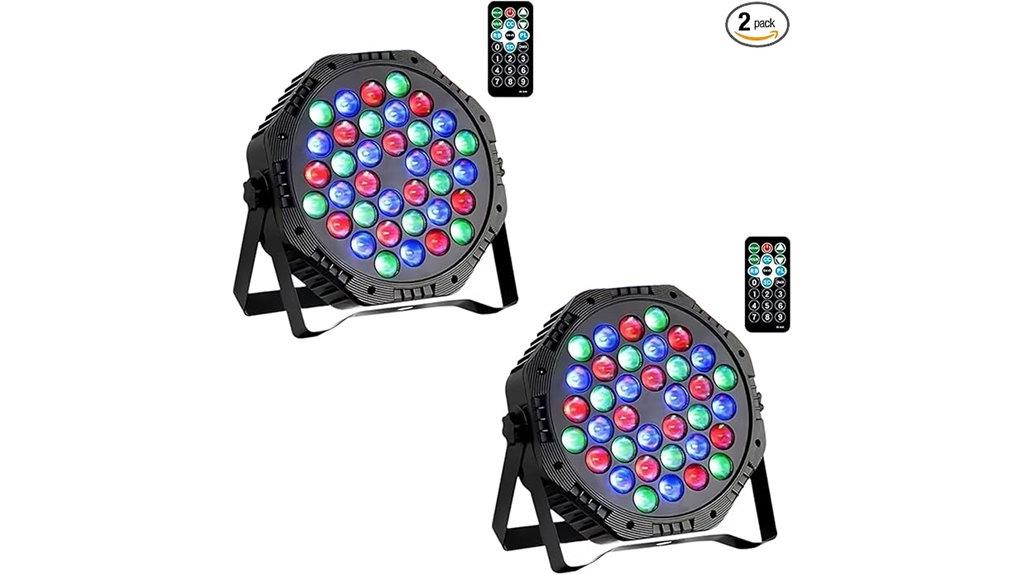 two pack rgb stage lights