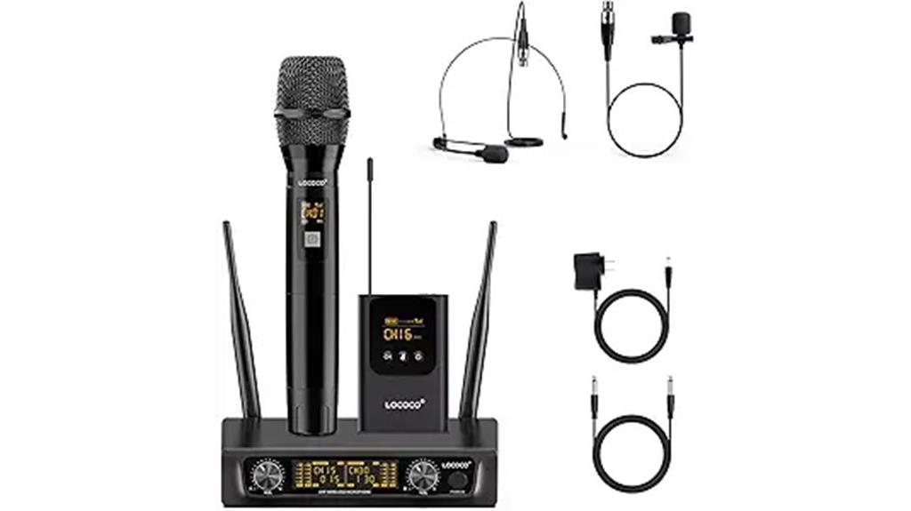 uhf microphone system set