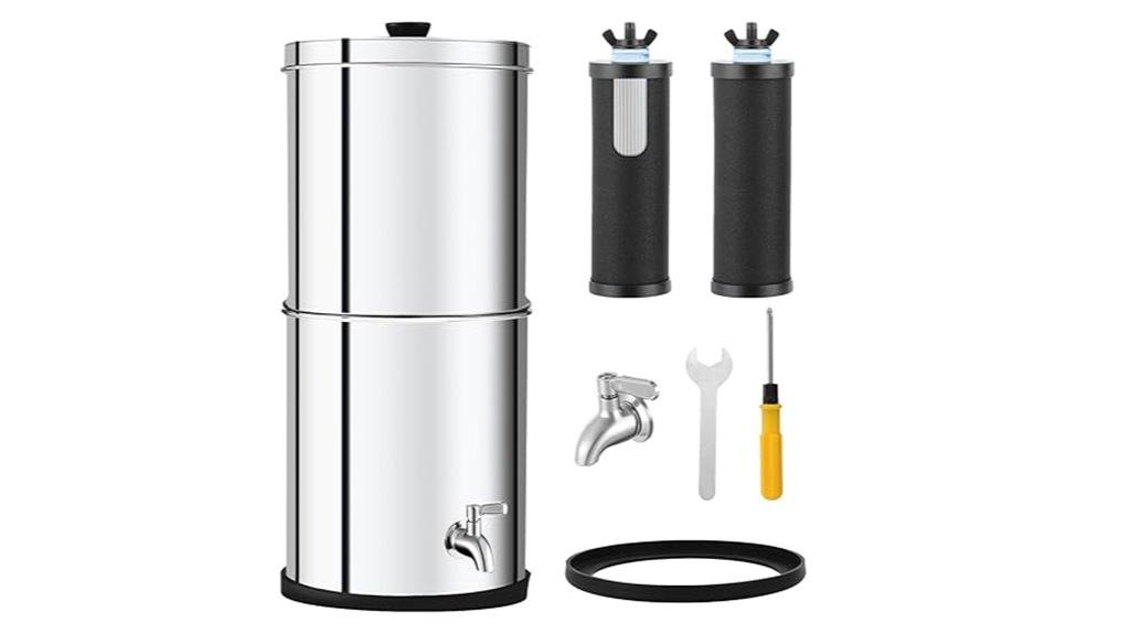 ultra filtration gravity water filter