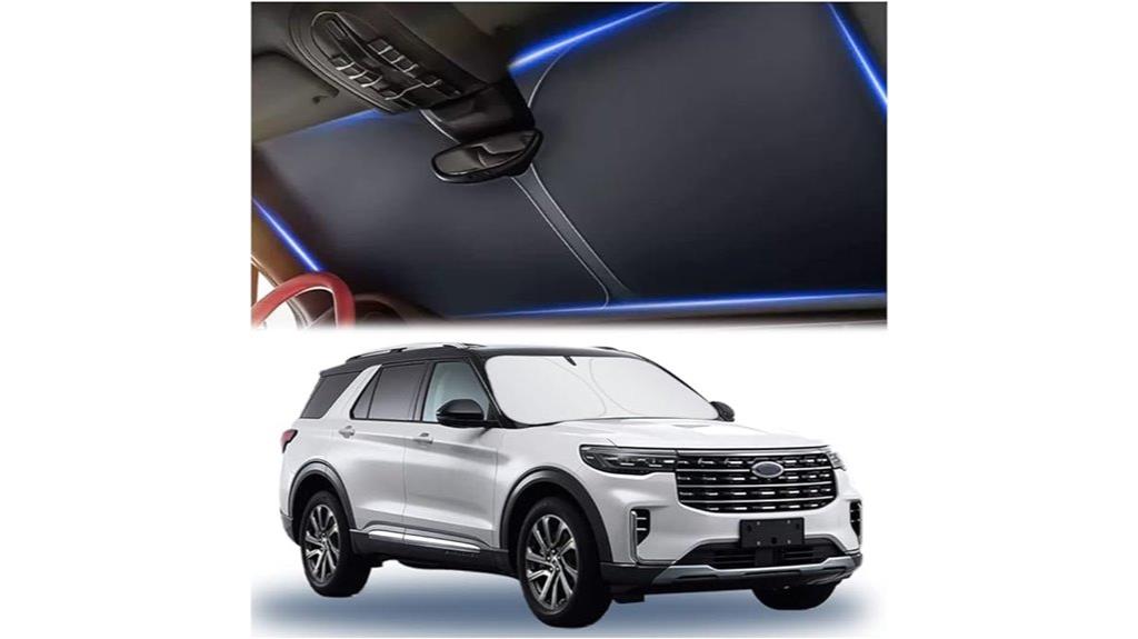 universal automotive sunshade with storage