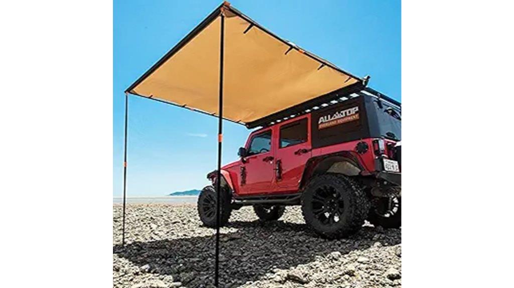 vehicle roof rack shade