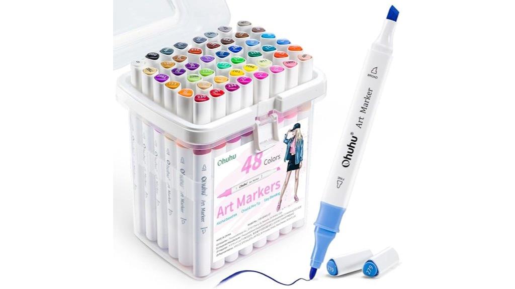 vibrant 48 color marker set