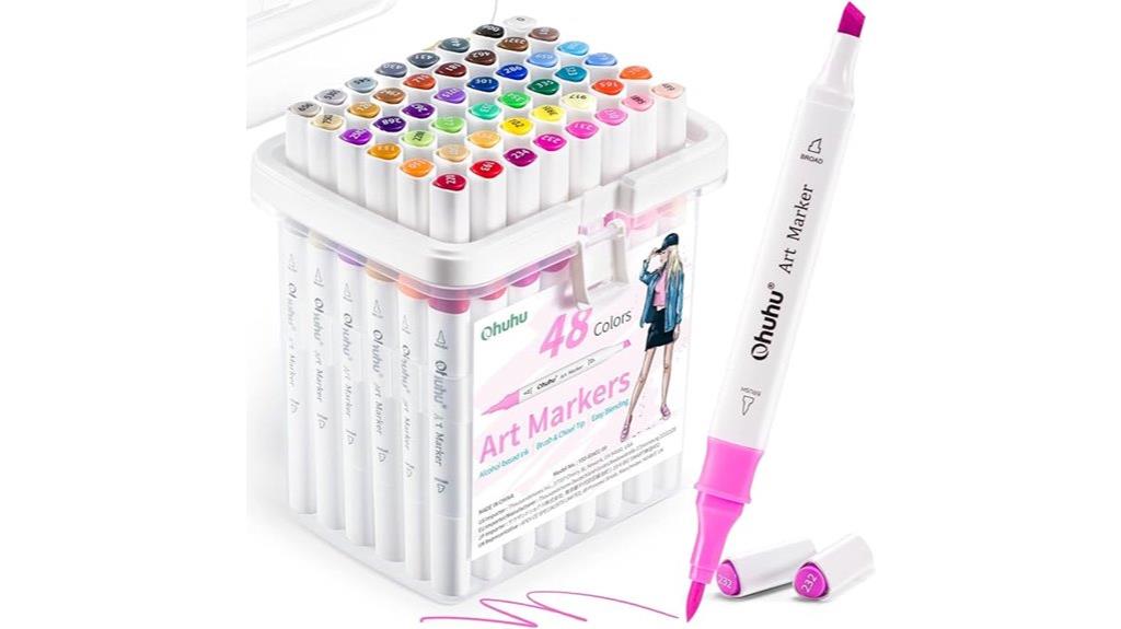 vibrant 48 color markers