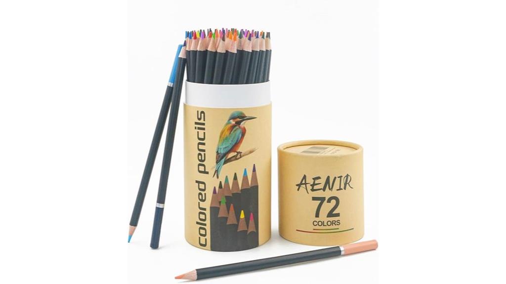 vibrant 72 color pencil set